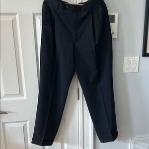 Navy Blue Relaxed Fit Dress Pants for Formal Occasions 36x30